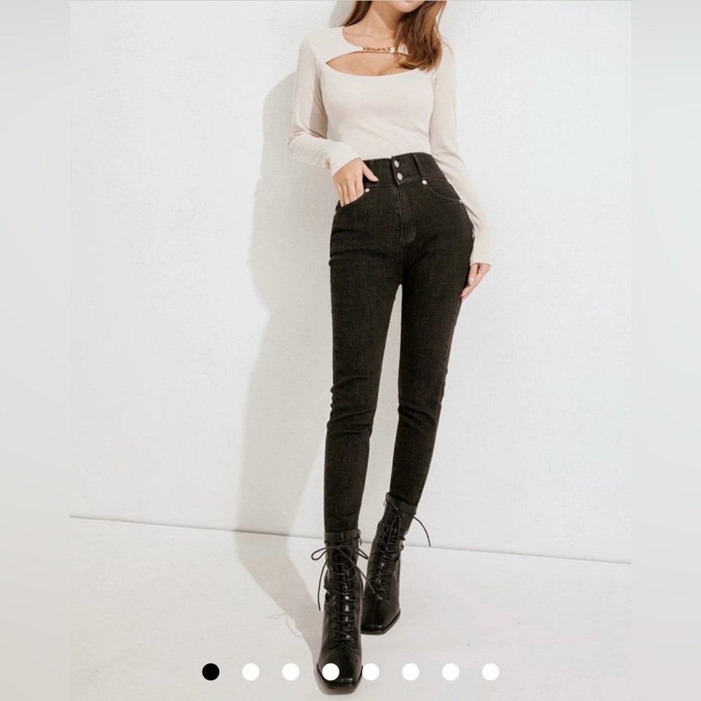 NEW! AIR SPACE Warm Up No Filter Petite Girl Shape-Up Heating Jeans